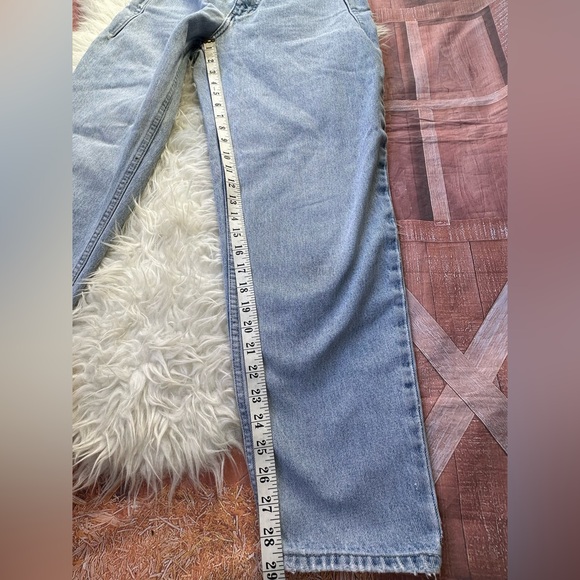 Vtg 90s Y2K GUESS Loose Fit Straight Light Wash Distressed Jeans - Picture 5 of 5